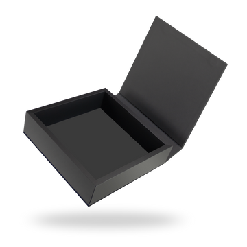 Black Square Magnetic Closure Box - open