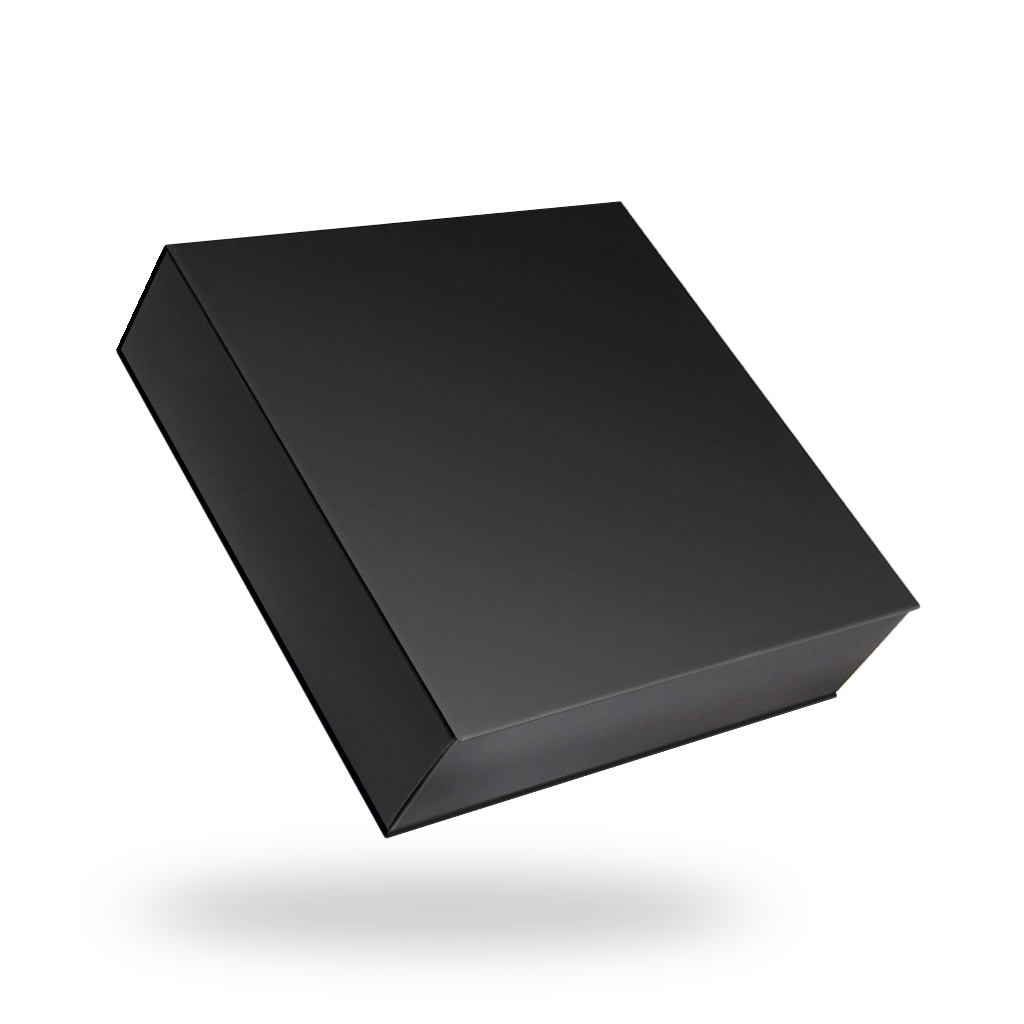 Black Square Magnetic Closure Box - closed