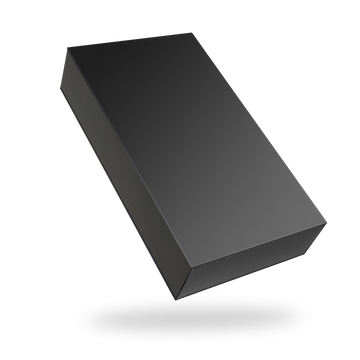 Black Rectangular Magnetic Box - closed