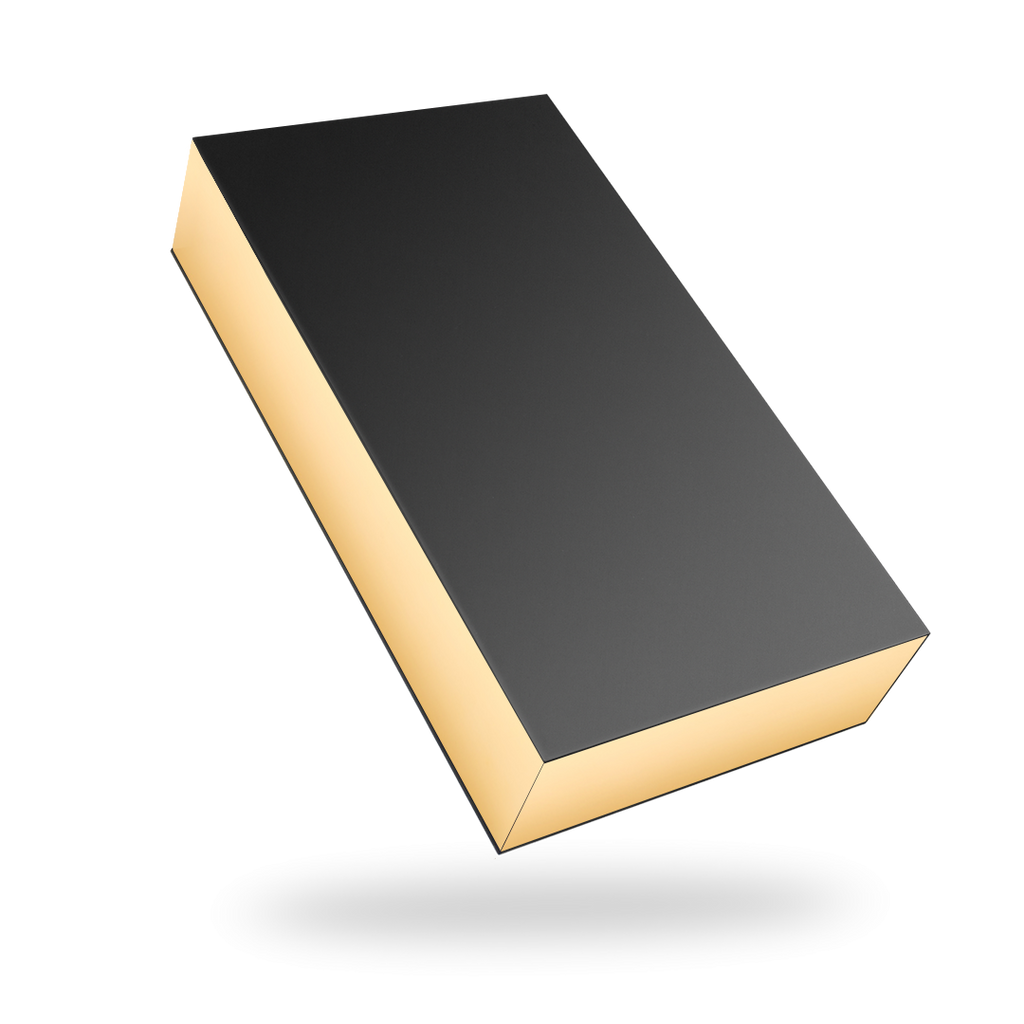Black outside, Gold inside Rectangular Magnetic Box - closed