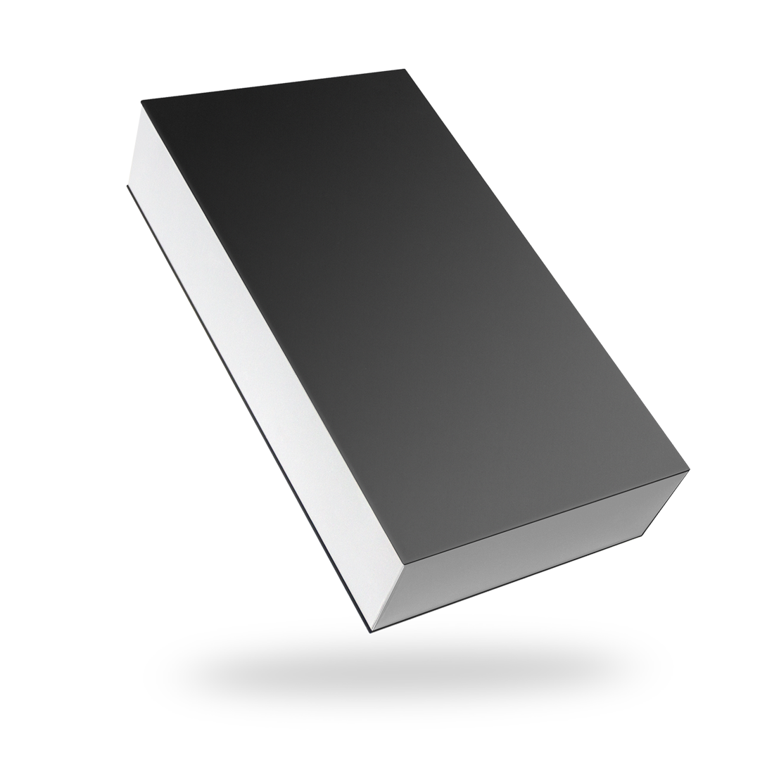 Black outside, White inside Rectangular Magnetic Box - closed