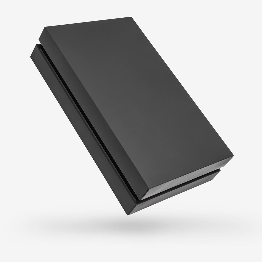 Black Rectangular Box with Lid - closed