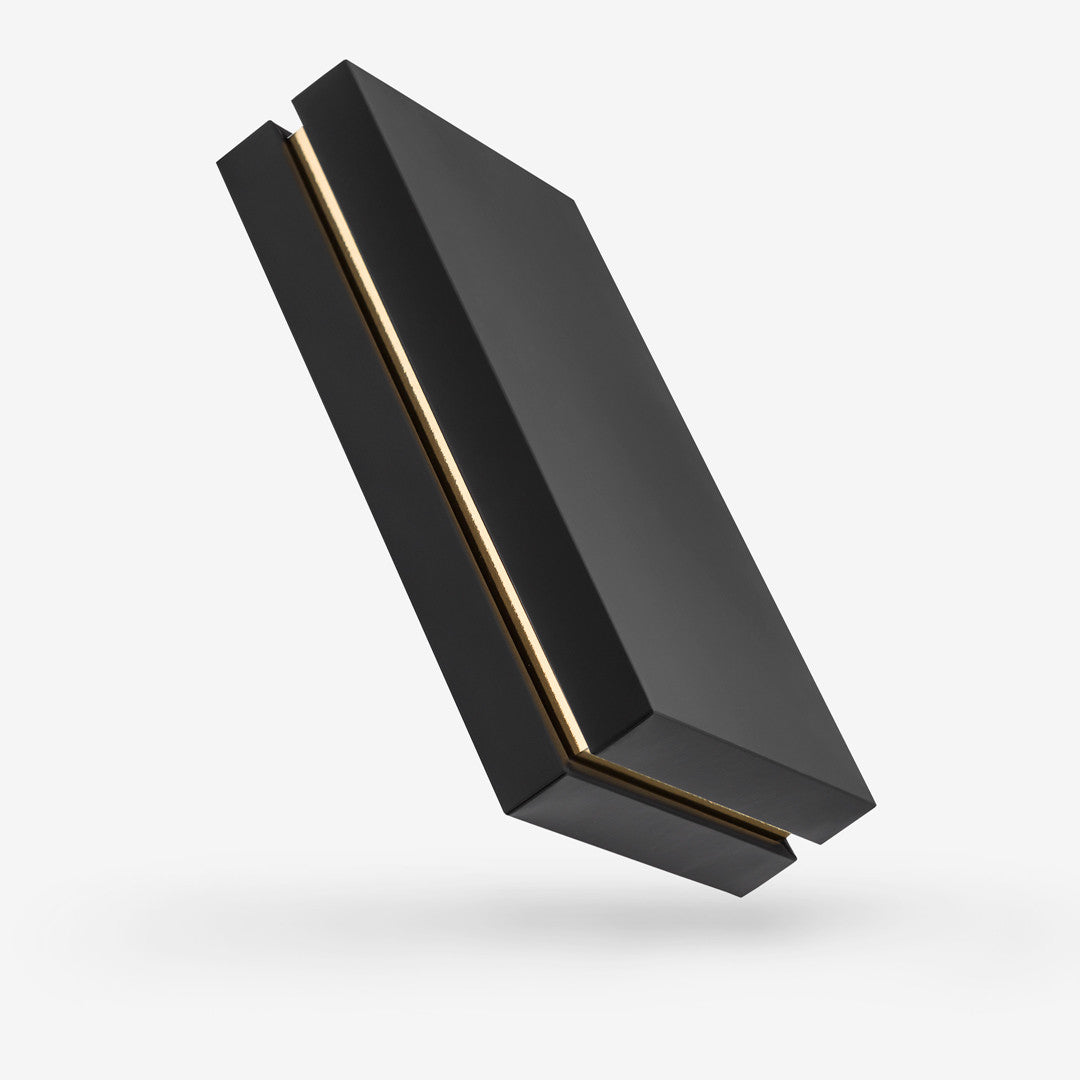 Black outside, Gold inside Rectangular Box with Lid – Madovar Packaging LLC