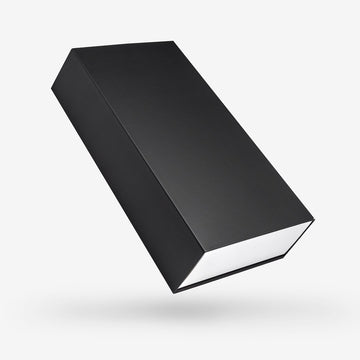 Black outside, White inside Rectangular Rigid Sleeve Box - closed