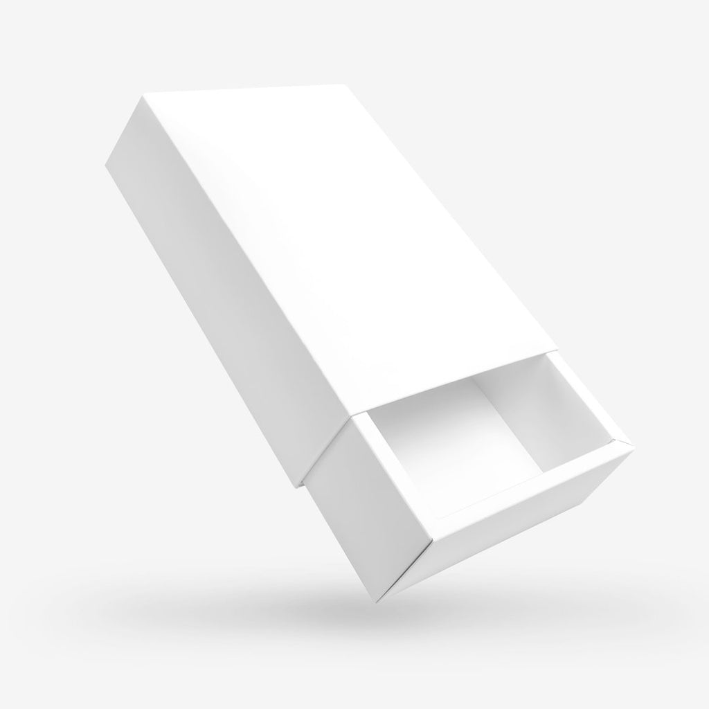 White Rectangular Rigid Sleeve Box - open