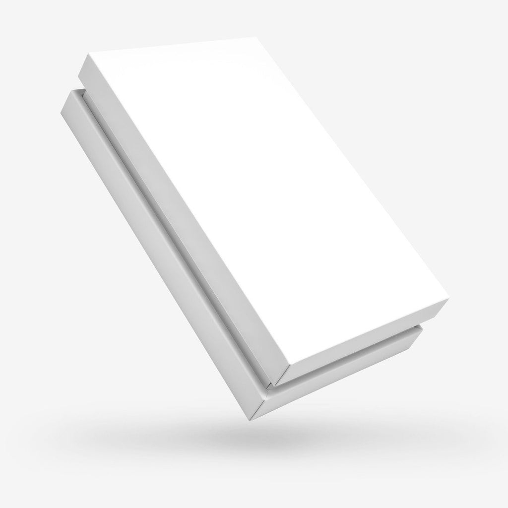White Rectangular Box with Lid - closed