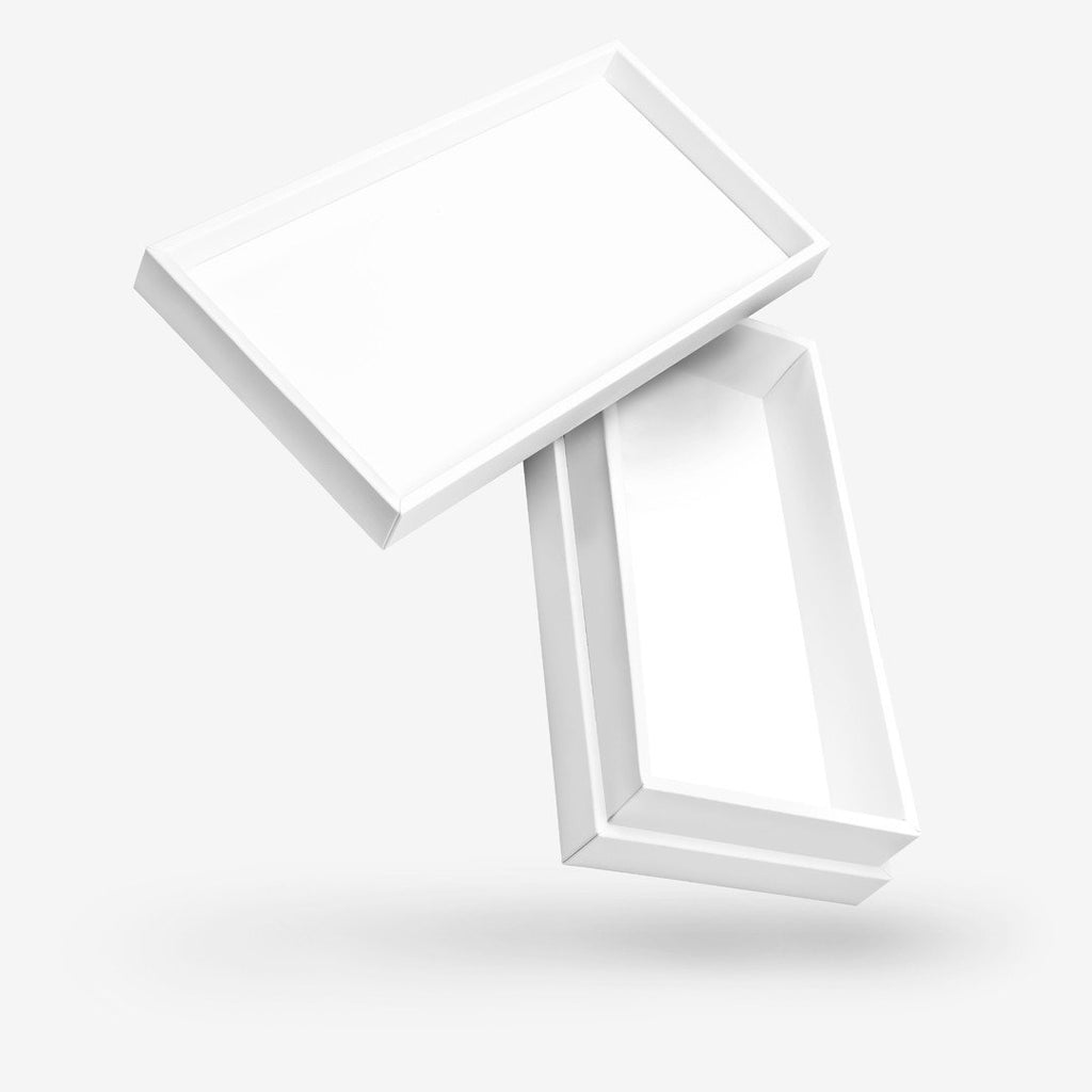 White Rectangular Box with Lid – Madovar Packaging LLC