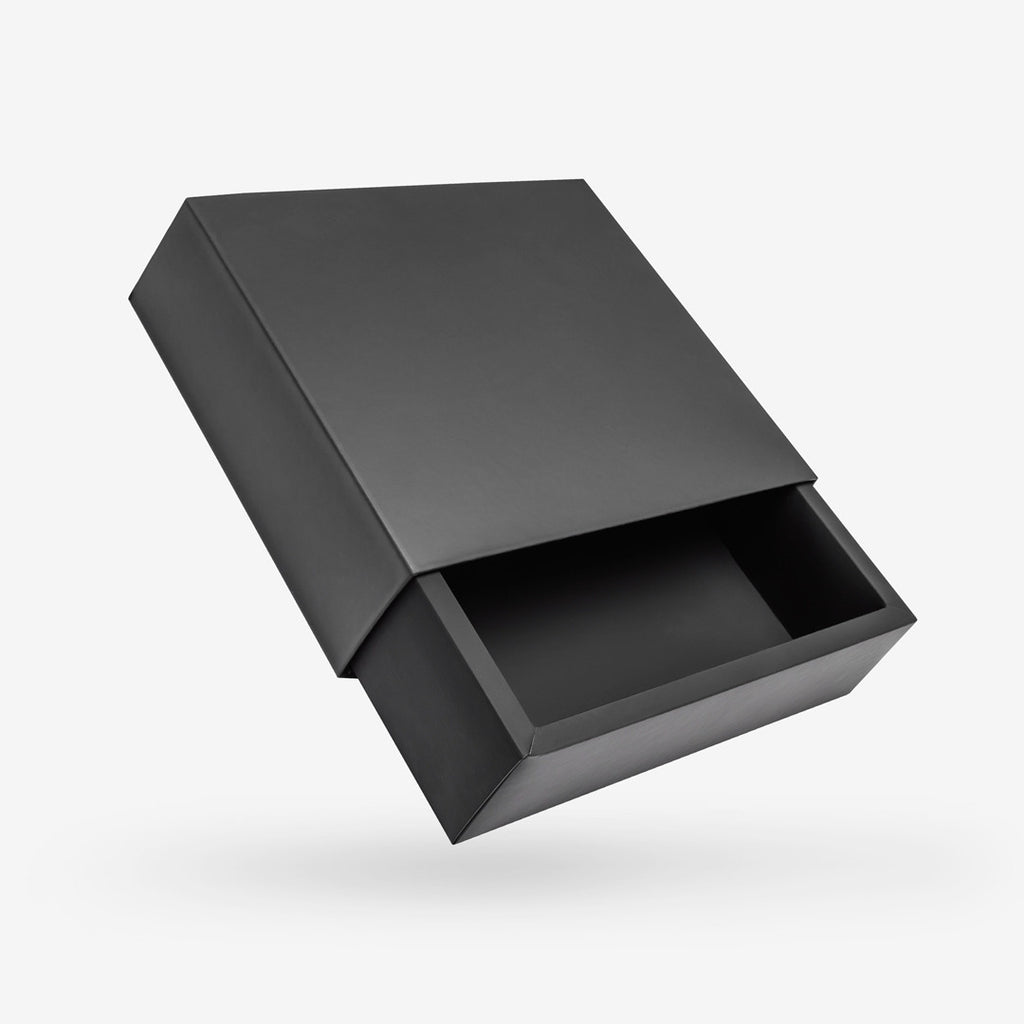 Black Square Rigid Sleeve Box - open