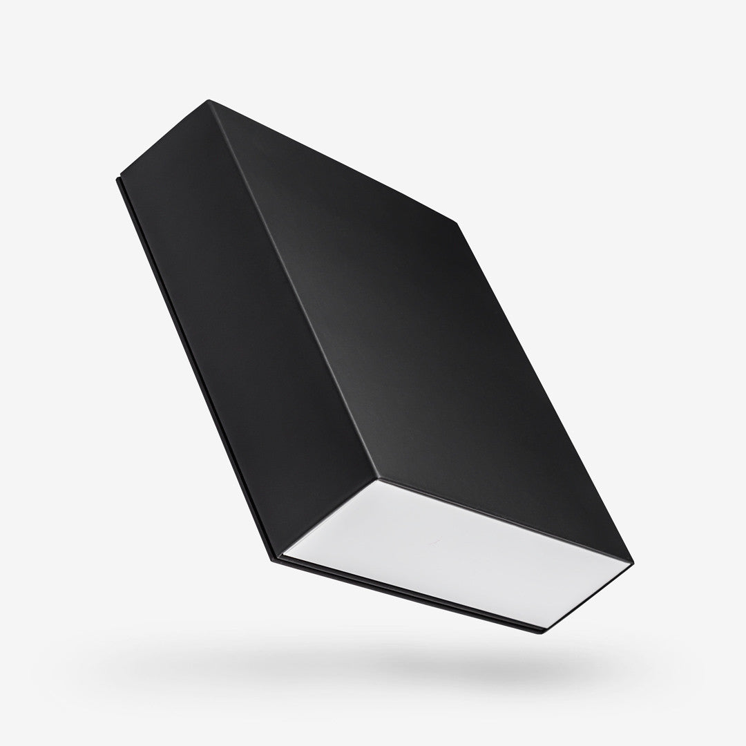 Black outside, White inside Square Rigid Sleeve Box