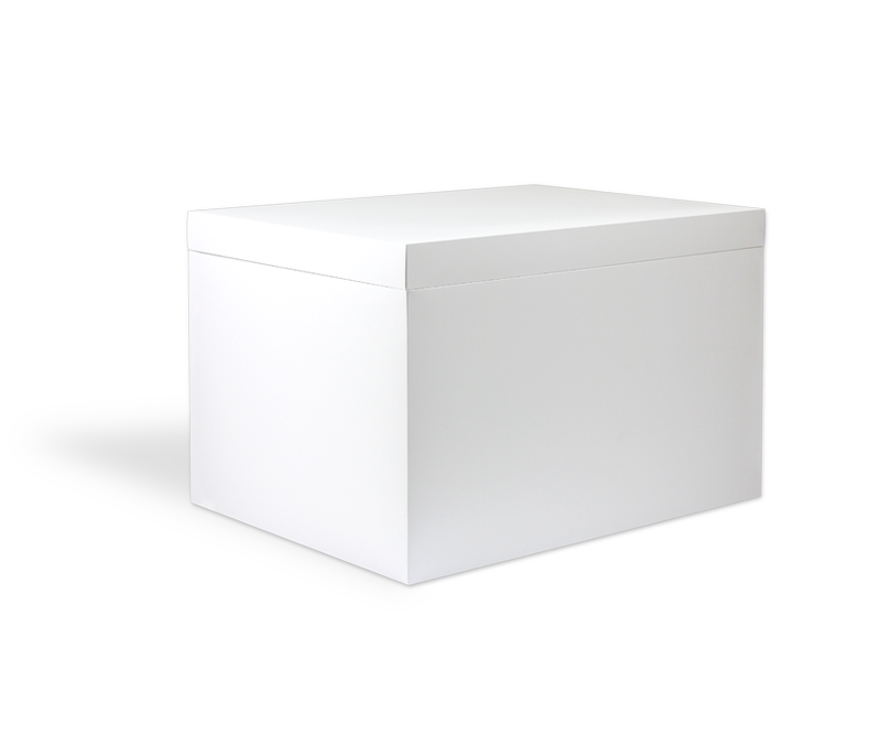 White Storage Box with Lid - closed