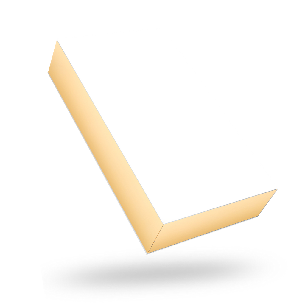 White outside, Gold inside Rectangular Magnetic Box - closed